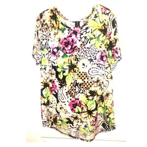 Chico's womens floral swing top size 3